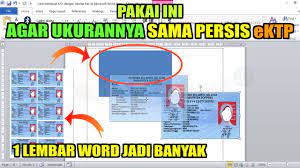 Terima kasih sudah mensupport channel kami, semoga tayangan yang kami sajikan bisa bermanfaat untuk. Cara Membuat Ukuran Ktp Di Word Dengan Ukuran Pas Sesuai Ektp Asli Youtube