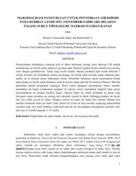 Bagian bumi yang dekat dengan bulan akan mengalami gravitasi bulan. Maksimalisasi Panen Hujan Untuk Penyediaan Air Bersih Pada Budidaya Padi Mt1 November Fabruari Dilahan Pasang Surut Tipologi B C Daerah Sugihan Kanan Sriwijaya University Repository