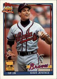 He played for 15 seasons in major league baseball. 1991 Topps 329 Dave Justice Uer Drafted Third Round On Card Should Say Fourth Pick Nm Mt
