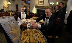 Conan Enjoying A Small To Go Bag Of Unlimited Breadsticks From Olive Garden Unlimitedbreadsticks
