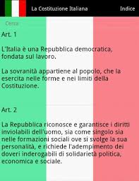L'italia è una repubblica democratica, fondata sul lavoro. La Costituzione Italiana For Android Apk Download