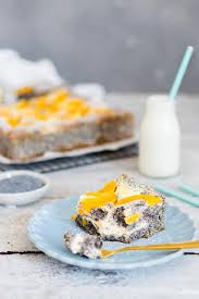 …am liebsten mit obst und streusel! Blechkuchen Mit Mohn Und Pfirsichen Mein Naschgluck
