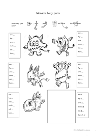With 377 body parts worksheets, you are sure to find something that matches the level of your students. Monster Body Parts English Esl Worksheets For Distance Learning And Physical Classrooms