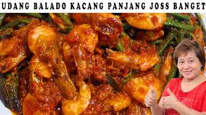 300 gr udang 2 bh. Udang Balado Kacang Panjang Pedas Manis Gurih Joss Banget Youtube