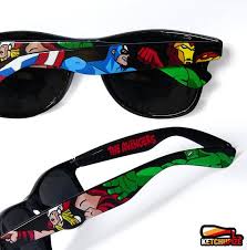 Sunglasses Custom Wayfarer Style Sunglasses The Avengers Comic Unique Hand Painted Captain Americ Cheap Oakley Sunglasses Rayban Wayfarer Oakley Sunglasses