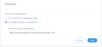 Wix Events Redirecting Guests To A Different Site For Registration Help Center Wix Com