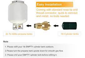It consists of two ports you connect one to the auxiliary how to refill propane tank without disconnecting rv. Propan Refill Adapter Lp Gas 1 Lb Zylinder Tank Koppel Heizung Flaschen Coleman Ebay