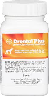 Drontal official prescribing information for healthcare professionals. Drontal Plus Tablet For Medium Dogs 26 60 Lbs 1 Tablet Chewy Com