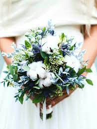 Yellow orange purple blue green. Beautiful Wedding Bouquet Showcasing Blue Eryngium Thistle Light Blue Delphinium Star Of Blue Wedding Flowers Green Wedding Bouquet Picking Wedding Flowers