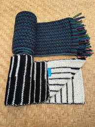 Hand knitted cinderella doll topsy turvy cinders princess soft before after ball. Hand Knitted Muffler With Multi Color Stripes Code Uw191nc30f Umang