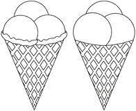 Miam… un cornet avec 3 boules de glace. Noir Et Blanc Ensemble De Boule Du Cornet De Creme Glacee 3 D Icone De Schema Illustration De Vecteur Illustration Du Lait Camelote 111186167