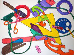 Art Class Overlapping Art Supplies This Would Be Fun To Do With Whatever Their Tools Of The Trade Are Overlapping Art Art Class Art