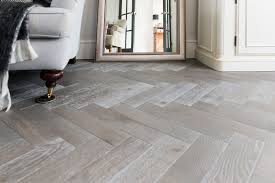 Unlike traditional parquet blocks the zigzag range of floors are engineered with a bevel edged european oak wear layer which is bonded to a hardwood ply base. The V4 Wood Flooring Colour Series Grey Wood Floors
