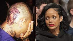 Earlier this month, brown was forced to deny claims his new ink depicted it had been suggested that the tattoo resembled the image taken of her injured face after he assaulted her in 2009. Rihanna Disappointed With Chris Brown New Tattoos Calls It A Poor Decision