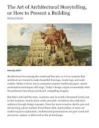 Looking for the best presentation templates for your next pitch deck? Pdf The Art Of Architectural Storytelling Or How To Present A Building