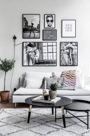 Modern Scandinavian Grey Living Room With Wall Art And Green Plants Scandinavian Design Living Room Living Room Scandinavian Decor