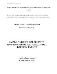 Pdf Sports Betting Motivations Among Young Men An Adaptive Theory Analysis