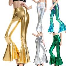 Welcome to h&m, your shopping destination for fashion online. Sexy Women Wide Leg Pants Metallic Liquid Stretchy Bell Bottom Flared Leggings Long Palazzo Pants Vintage Disco Trousers Y3 Pants Capris Aliexpress