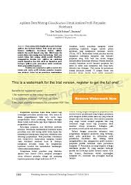 Buku pedoman klasifikasi alat kesehatan dan div ini disusun sesuai dengan amdd untuk digunakan sebagai pedoman bagi petugas kesehatan pusat dalam melakukan penilaian alat kesehatan dalam. Pdf Aplikasi Data Mining Classification Untuk Analisa Profil Penjualan Notebook Darmanto Asp And Dwi Hidayatullah Academia Edu