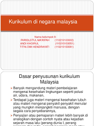 Karena pengembangan kurikulum cenderung para pejabat pendidika di tingkat atas, sementara sekolah hanya melaksanaknannya, dengan berpedoman 4 muhaimin, pengembangan kurikulum pendidikan agama islam, di sekolah, madrasah dan perguruan tinggi, (jakarta: Kurikulum Di Negara Malaysia