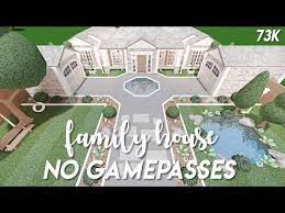 No Gamepasses Family House Bloxburg Speedbuild Youtube Build A House Game Two Story House Design House Bloxburg