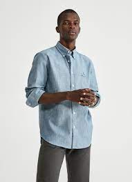 Pour léon notre chemise manches longues en chambray pour homme nous n'avons pas modifié notre façon de voir les choses. Chemises Indigo Et En Chambray Faconnable Chemise En Coton Chambray Lt Stone Wash Homme Cursivaeditorial
