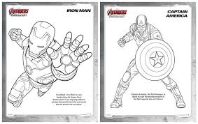 Iron man has an advantage in ranged combat that captain america lacks, not to mention he possesses defenses like force field shields. Marvel S Avengers Age Of Ultron Coloring Sheets Avengersevent Ageofultron Maryland Momma S Rambles