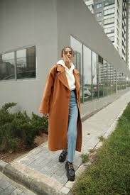 Taba Tek Dugmeli Oversize Kaban Moda Stilleri Moda Kadin Giyim
