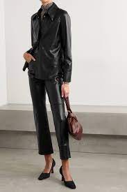 Buy nanushka clothing & accessories and get free shipping & returns in usa. Black Naum Vegan Leather Shirt Nanushka Net A Porter