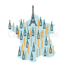 Tour the world's most visited monument. Map Of France With Eiffel Tower In Stock Vector Colourbox