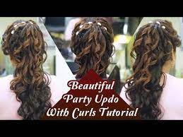Party Updo With Curls Tutorial Step By Step Hair Updo Tutorial Party Hairstyles Khoobsurat Youtub Hair Styles Hair Updos Tutorials Easy Updo Hairstyles