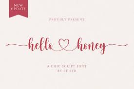 My font is a handwriting. Hello Honey A Chic Script Font 522721 Script Font Bundles