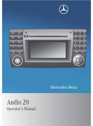 Mercedes Benz Audio 20 Operator S Manual Pdf Download Manualslib
