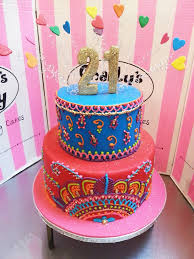 Cake orders should be placed at least 2 weeks in advance to avoid disappointment. 2 Tier Fondant Covered 21st Birthday Cake With Piped Mehnd Flickr