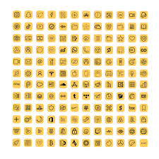 A White A Yellow A Light Blue A Pink And An Orange App Icon Set For Ios 14 In 2020 App Icon Iphone App Design Ios App Icon