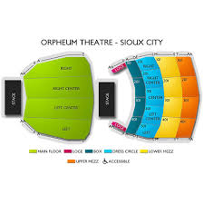 Orpheum Theatre Sioux City 2019 Seating Chart
