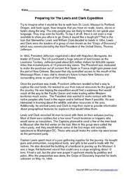 From the rockies to the pacific ocean and back. Lewis And Clark Expedition Lesson Plans Worksheets Lesson Planet