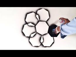 Heptagon Shape Creative Spray Design Ideas For Interior Youtube 3d Wall Painting Wall Paint Designs Heptagon