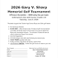 2026 Gary V. Sharp Memorial Golf Tournament