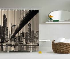 Nyc Themed Bathroom Accessories Ombre Shower Curtain Modern Shower Curtains Printed Shower Curtain