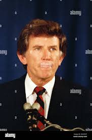 Former U.S. Senator Gary Hart announces his withdrawal from the Democratic  presidential race after media reports about an alleged extramarital affair,  at a news conference in Denver, Colo., May 8, 1987. (AP