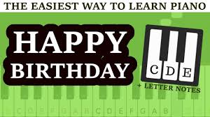 Happy birthday free sheet music for guitar, piano, & lead instruments. Happy Birthday Piano Letters Simple Piano Song Piano Notes For Beginners