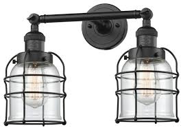Check spelling or type a new query. Small Bell Cage 2 Light Bath Vanity Light Industrial Bathroom Vanity Lighting By Innovations Lighting Houzz