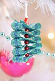 (wait for it to dry before doing the next part). Ribbon Candy Ornament Xmas Crafts Christmas Crafts Christmas Ornaments
