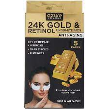 Azure Kosmetics 24k Gold Retinol Under Eye Pads Anti Aging 5 Pairs In 2021 Anti Aging Treatments Anti Aging Undereye