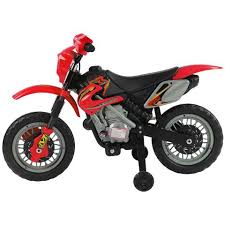 Niki, un bambino di 6 anni che sta imparando motocross. Homcom Moto Cross Elettrica Per Bambini Con Rotelle Rosso 102x53x66cm Eprice