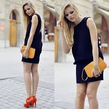 Match Your Little Black Dress With Colourful Clutch And Heels Black Dress Little Black Dress Black Dress Accessories