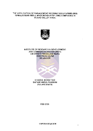 Company registered in selangor or have a business address in selangor. Pdf The Application Of Management Information Systems Mis In Malaysian Small Medium Industry Smi Companies In Klang Valley Area Khairul Mizan Taib Academia Edu