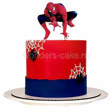 Торт человек паук фотопечать