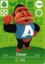 Nintendo Animal Crossing Happy Home Designer Amiibo Card Cesar 144/200 USA  Version - Walmart.com